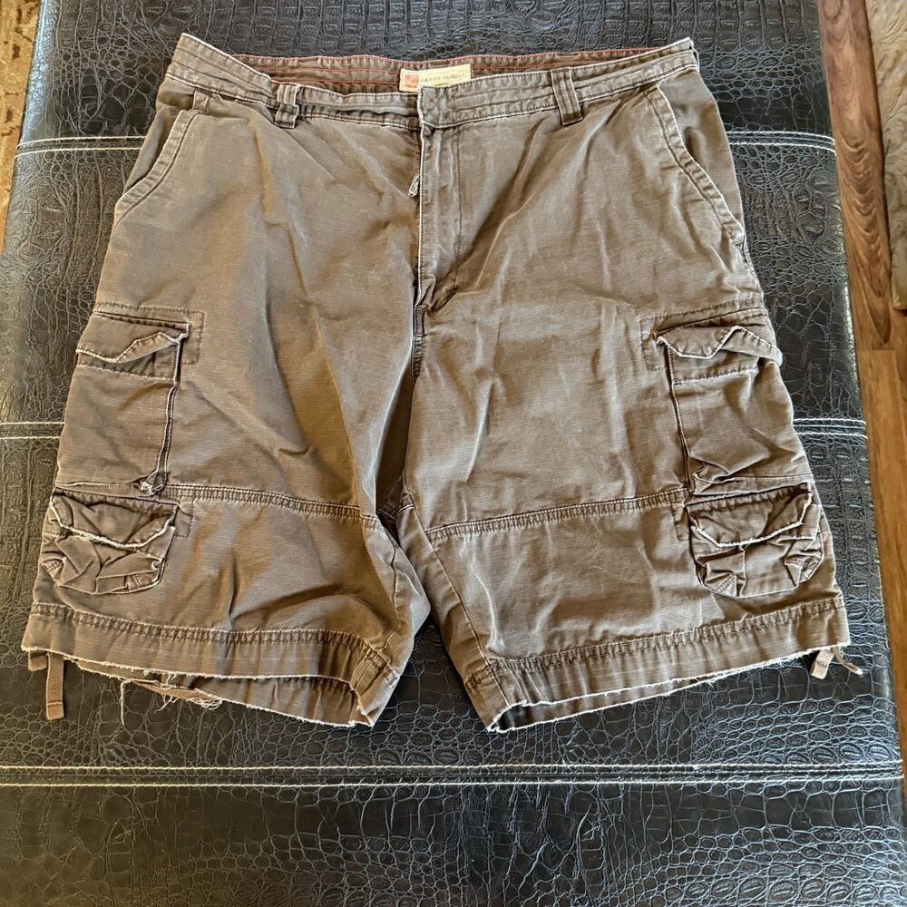 Mossimo Supply Cargo Shorts Mens 40 Brown Outdoor Grunge Vintage Cotton